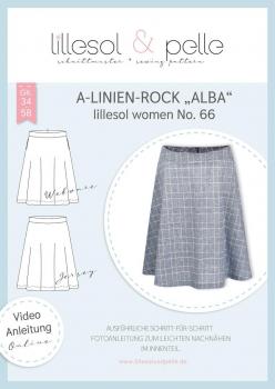 Papierschnittmuster lillesol women No.66 A-Linien-Rock Alba